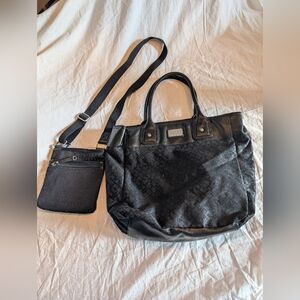 2/40$ Tommy Hilfiger Black Tote and Crossbody Bag Set